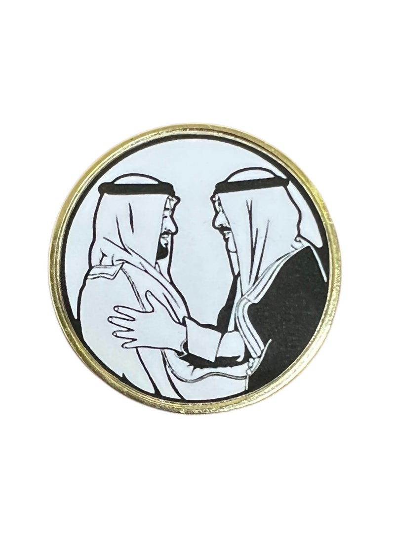 A.R.H | UAE & Kuwait National Tolerance Badge | UAE & Kuwait Solidarity Figure Magnetic Badge | Artistic Brotherhood & Leadership Souvenir | Emirati & Kuwaiti National Day Heritage Design | - Image 4